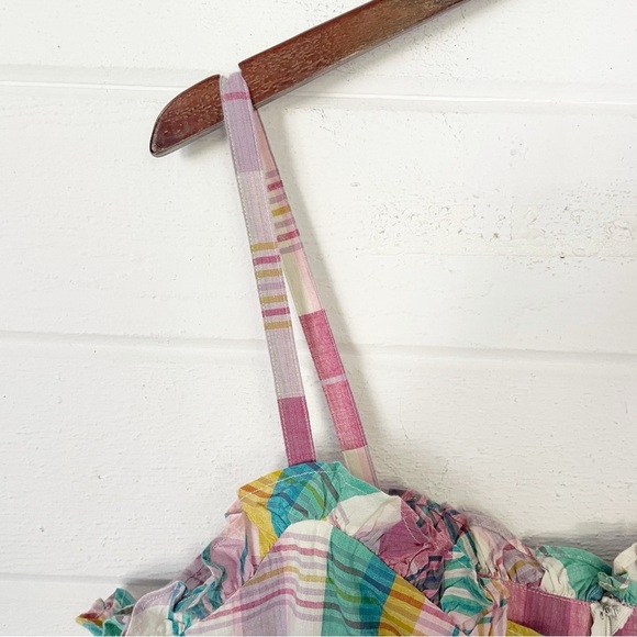 NWT $248 Polo Ralph Lauren Multicolor Madras Plaid Ruffle Midi Dress Size 14 - Picture 13 of 17